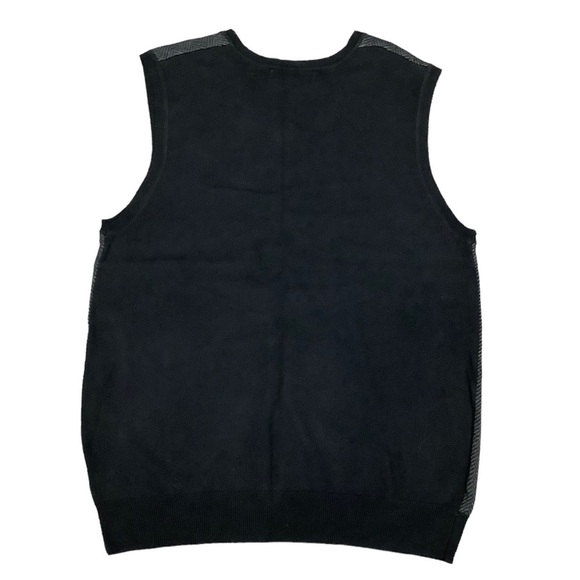 Men’s Croft & Barrow L Large 42 - 44 V-Neck Sweater Vest Black Pullover NWT - Picture 3 of 6